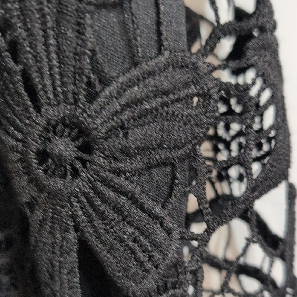 Lily White Black Crochet Midi Skirt - Picture 5 of 8